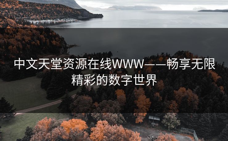 中文天堂资源在线WWW——畅享无限精彩的数字世界